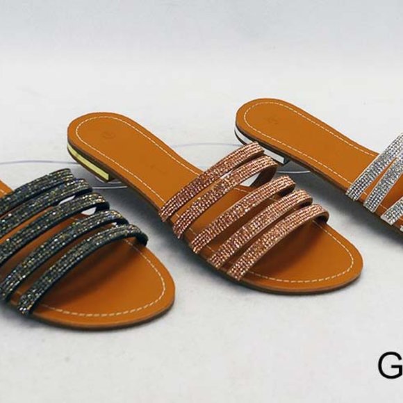 WOMEN'S RHINESTONE SANDALS - Picture 1 of 1
